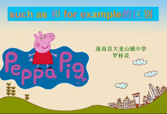 such as 和for example的区别