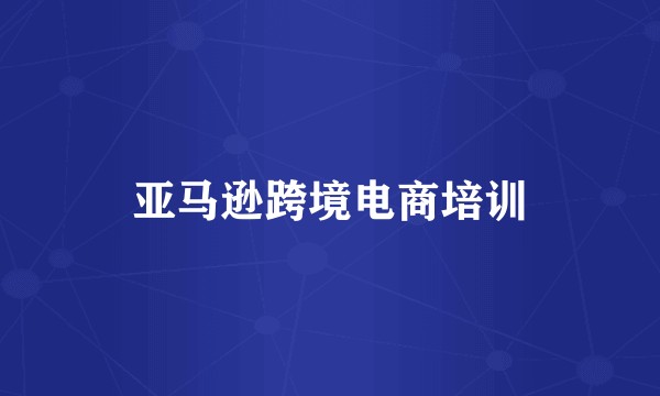 亚马逊跨境电商培训