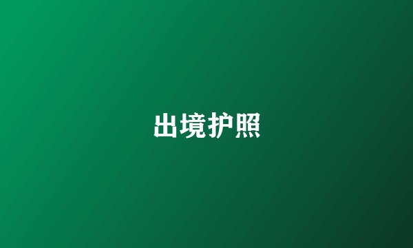 出境护照