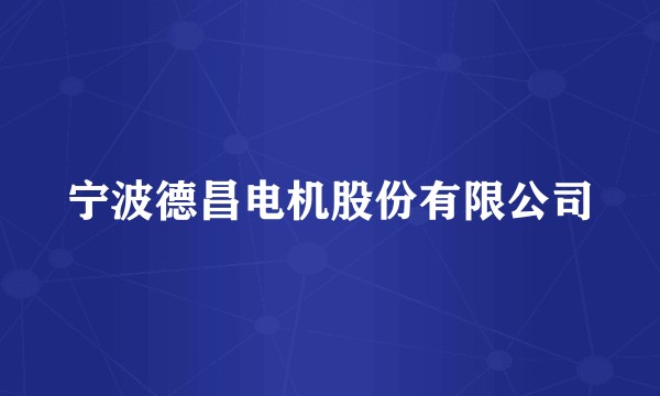 宁波德昌电机股份有限公司