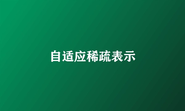 自适应稀疏表示