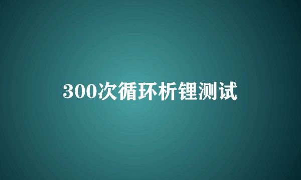 300次循环析锂测试