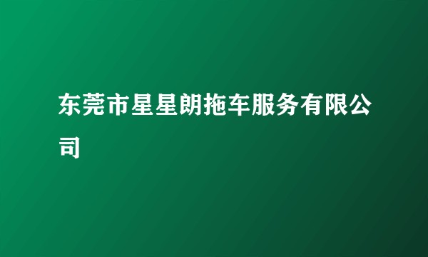 东莞市星星朗拖车服务有限公司