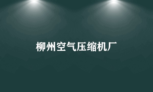 柳州空气压缩机厂