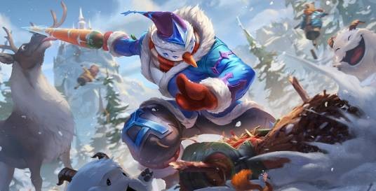持胡萝卜的雪人