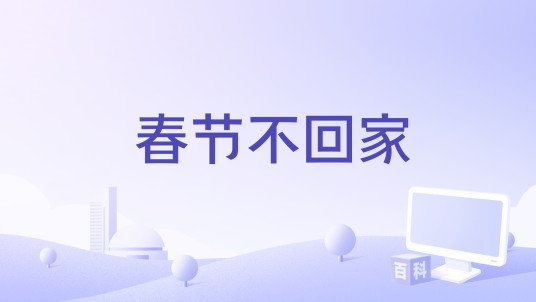 春节不回家（庄杰琼演唱的歌曲）