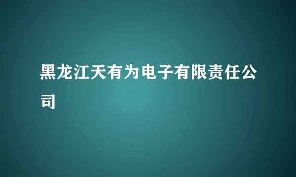 黑龙江天有为电子有限责任公司