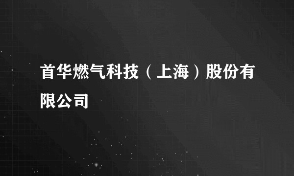 首华燃气科技（上海）股份有限公司