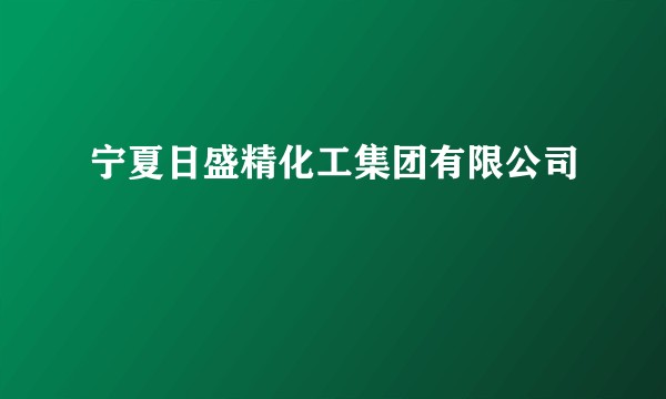 宁夏日盛精化工集团有限公司