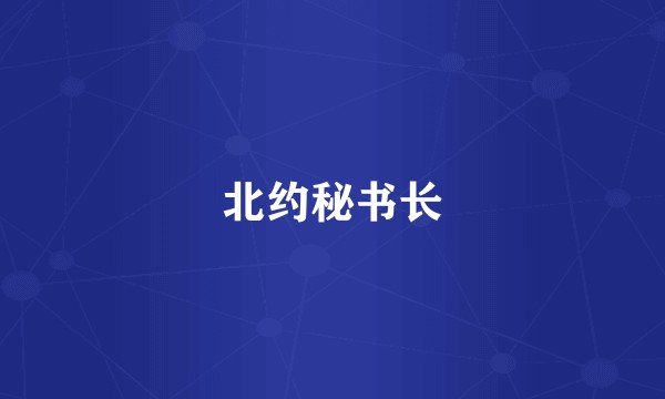 北约秘书长