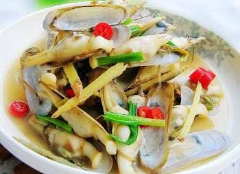 葱姜炒蛏子