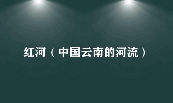 红河（中国云南的河流）