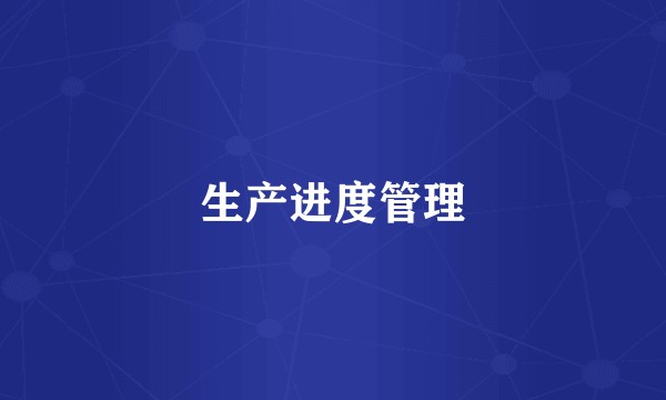 生产进度管理