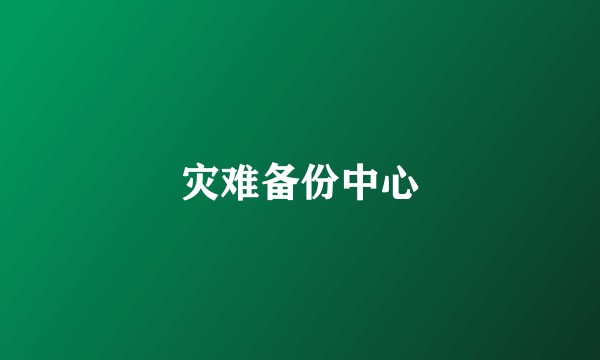 灾难备份中心
