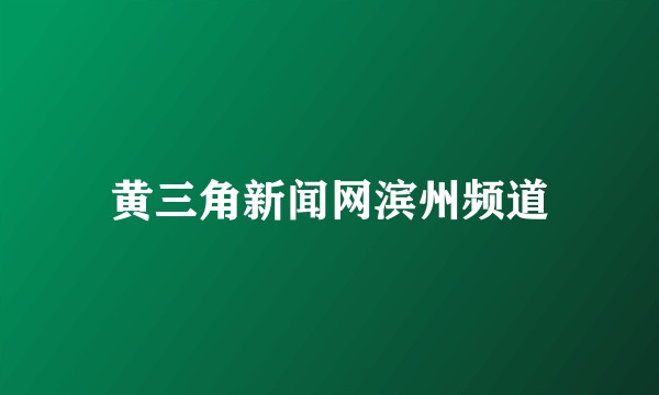 黄三角新闻网滨州频道