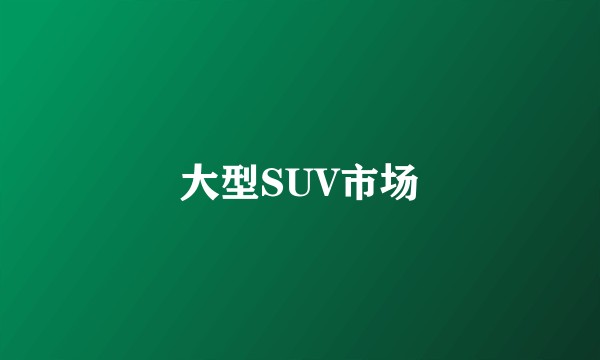 大型SUV市场
