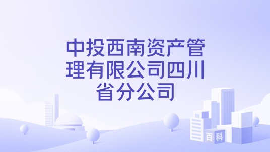 中投西南资产管理有限公司四川省分公司