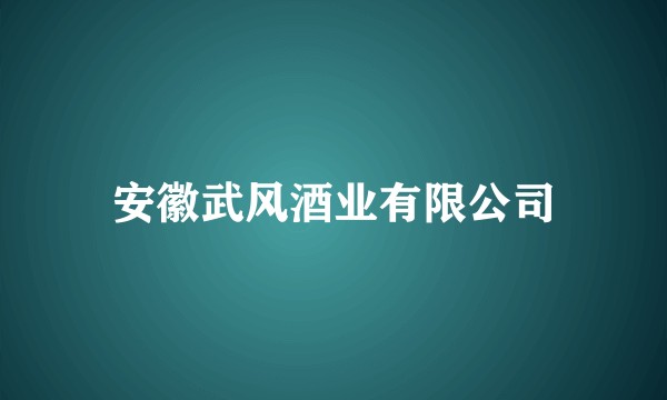 安徽武风酒业有限公司