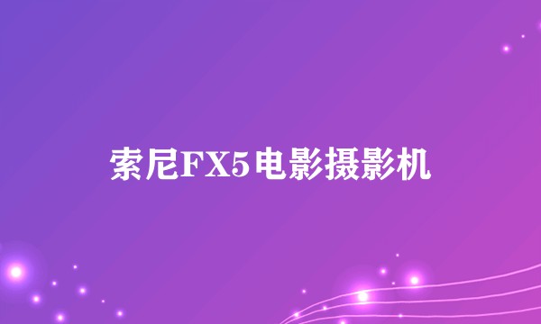 索尼FX5电影摄影机