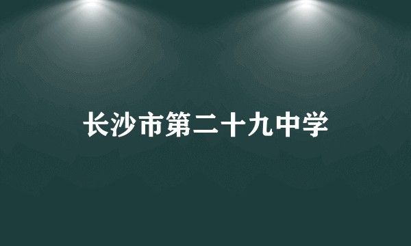 长沙市第二十九中学
