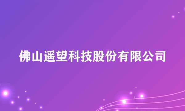 佛山遥望科技股份有限公司