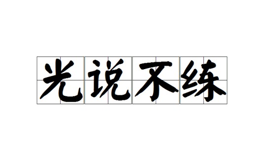 光说不练