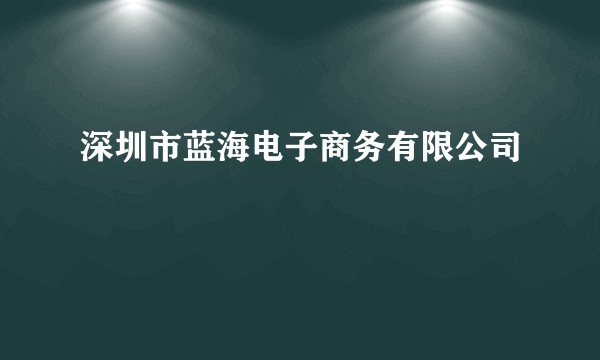 深圳市蓝海电子商务有限公司