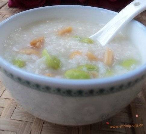 毛豆干贝粥