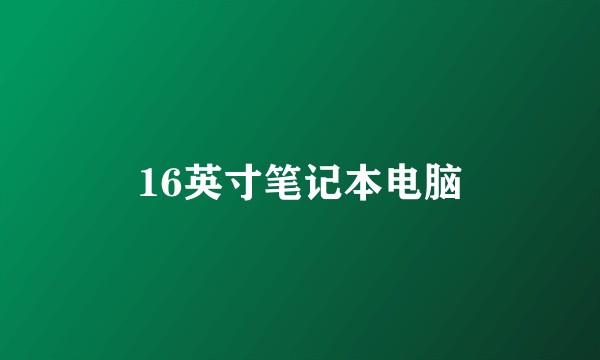 16英寸笔记本电脑