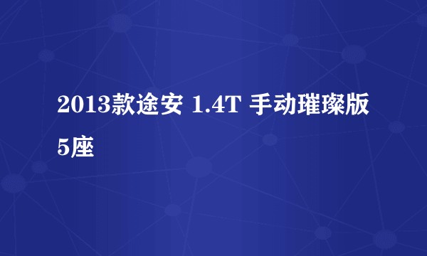 2013款途安 1.4T 手动璀璨版5座