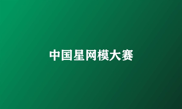 中国星网模大赛