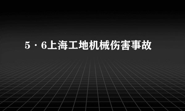 5·6上海工地机械伤害事故