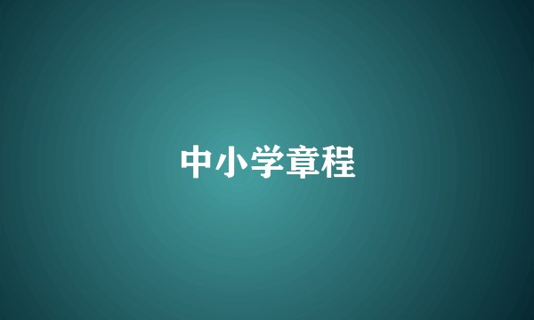 中小学章程