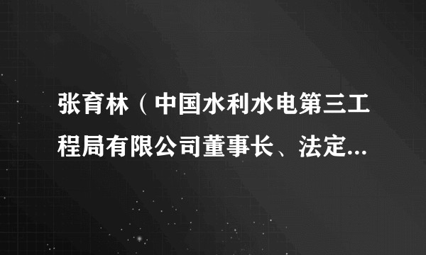 张育林（中国水利水电第三工程局有限公司董事长、法定代表人、党委书记）
