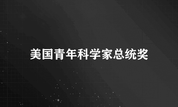 美国青年科学家总统奖