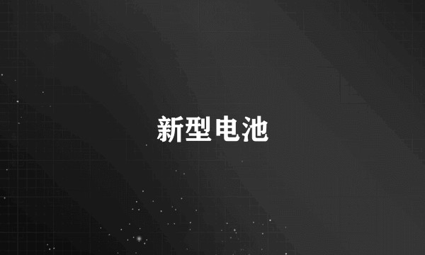 新型电池