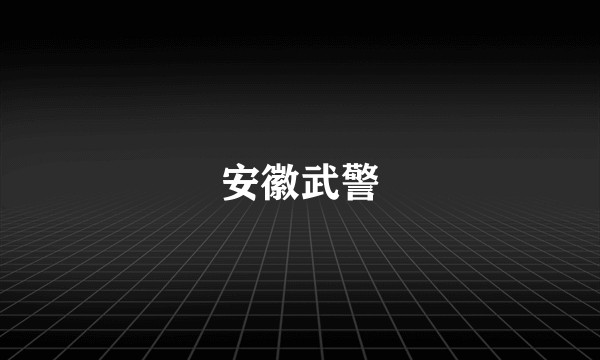 安徽武警