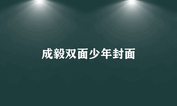 成毅双面少年封面