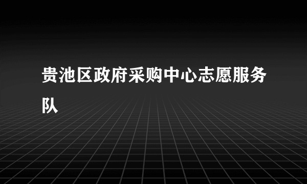 贵池区政府采购中心志愿服务队