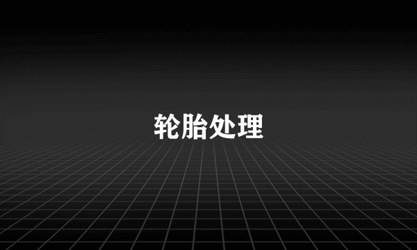 轮胎处理