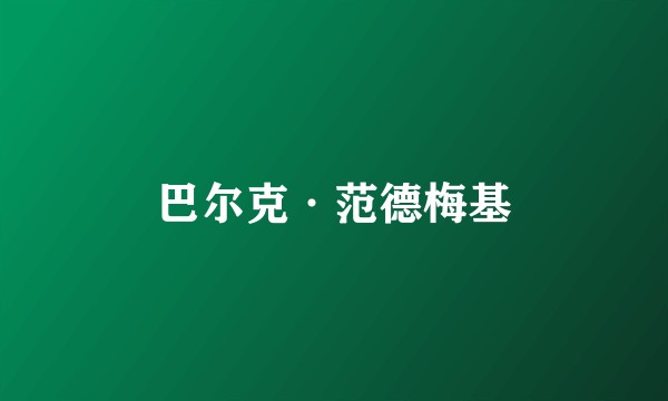 巴尔克·范德梅基