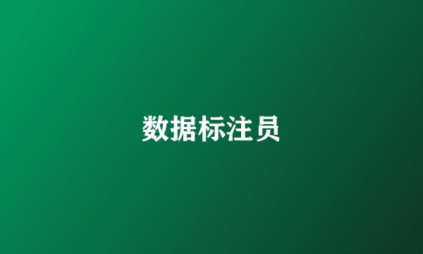 数据标注员