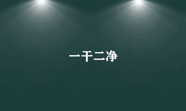 一干二净