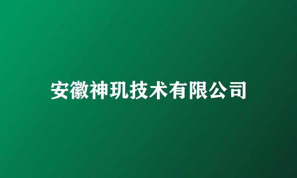 安徽神玑技术有限公司