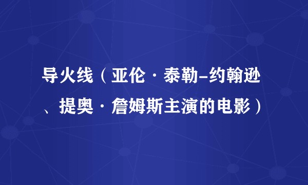 导火线（亚伦·泰勒-约翰逊、提奥·詹姆斯主演的电影）