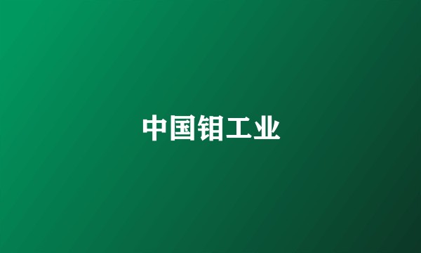 中国钼工业