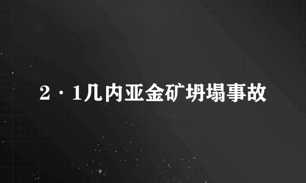 2·1几内亚金矿坍塌事故