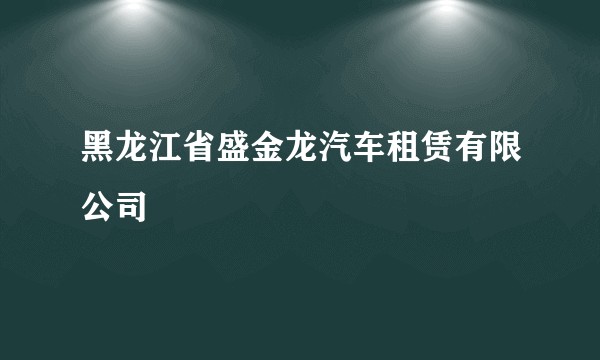 黑龙江省盛金龙汽车租赁有限公司