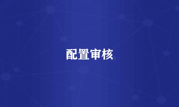 配置审核