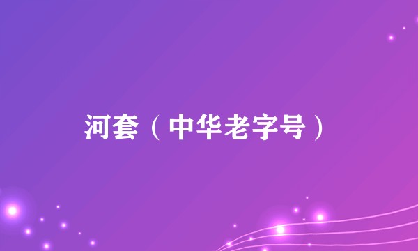 河套（中华老字号）